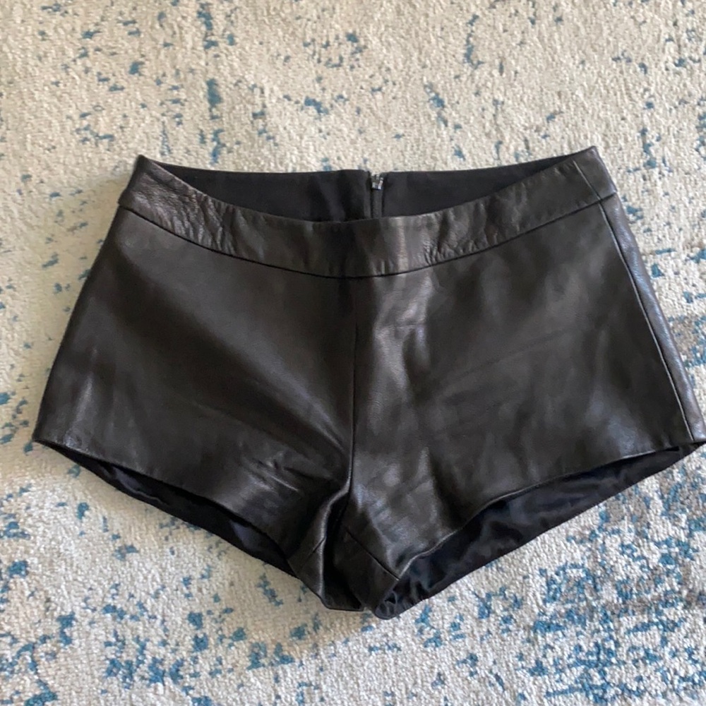 Leather shorts